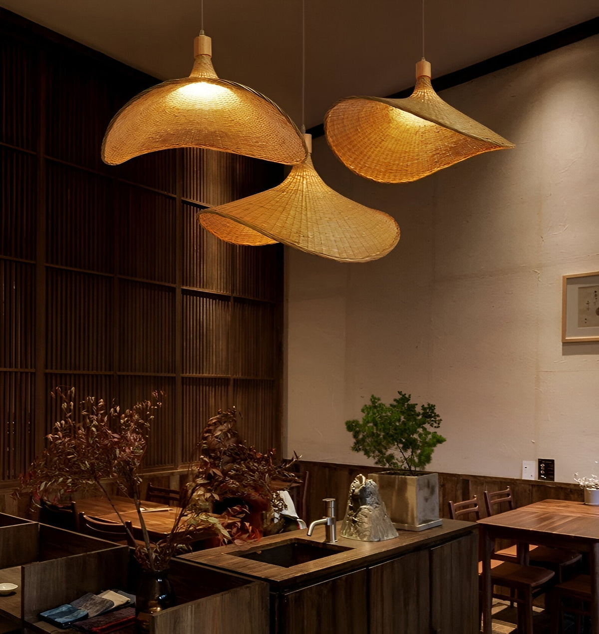Pendant Light : Handwoven Rattan Dome Pendant Light in van Vandaliamo