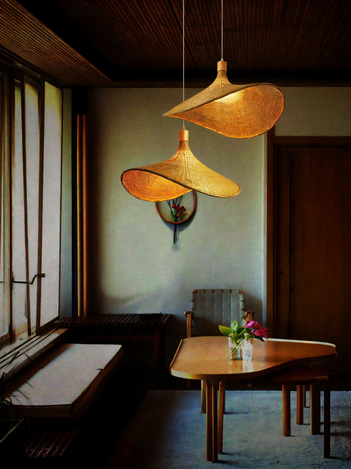Pendant Light : Handwoven Rattan Dome Pendant Light in van Vandaliamo