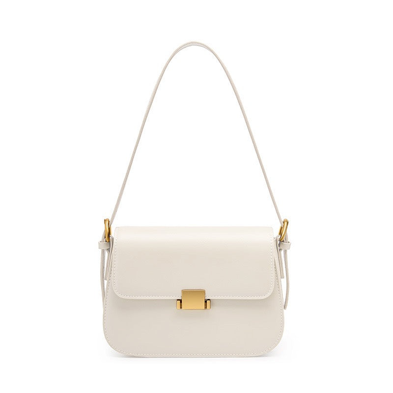 Elegant Shoulder Bag with Gold Closure - Luxury Design for Every Day
