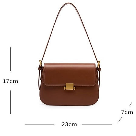Elegant Shoulder Bag with Gold Closure - Luxury Design for Every Day
