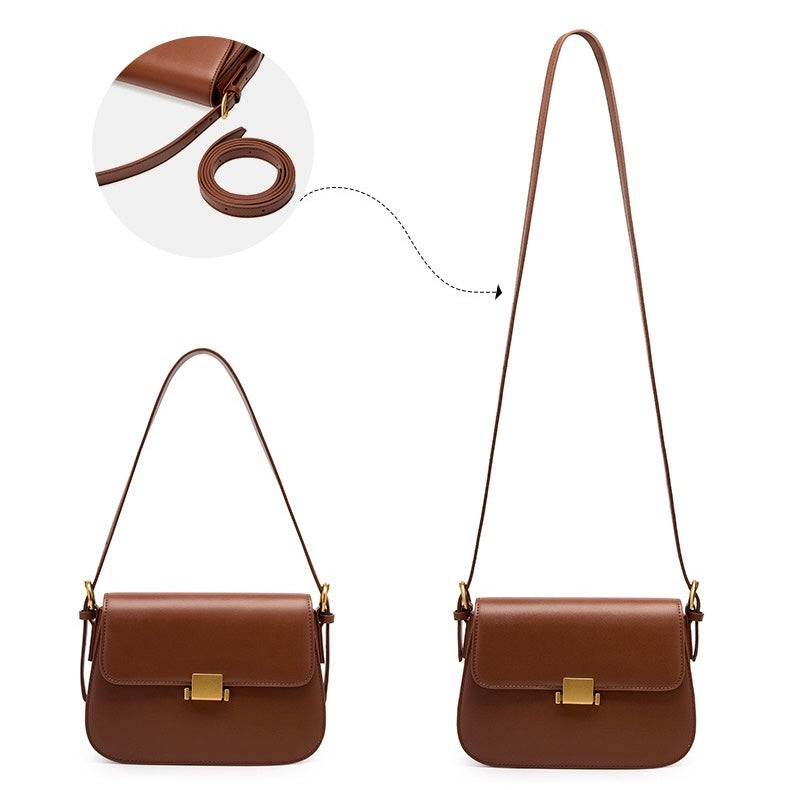 Elegant Shoulder Bag with Gold Closure - Luxury Design for Every Day