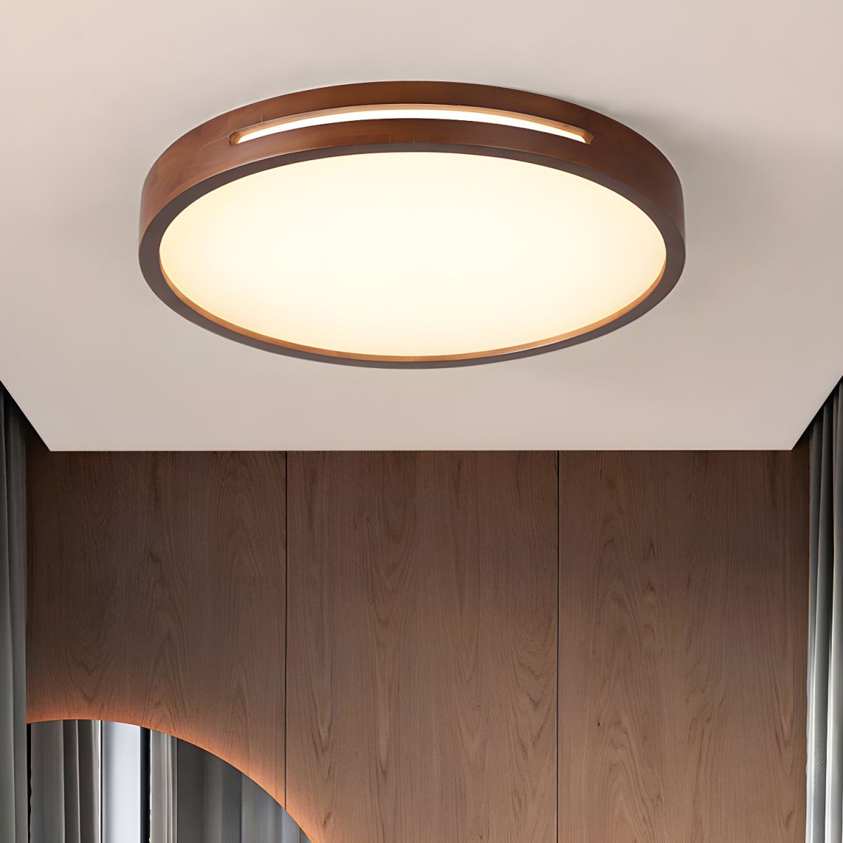 Kintaro - Wood Frame LED Flush Mount Ceiling Light