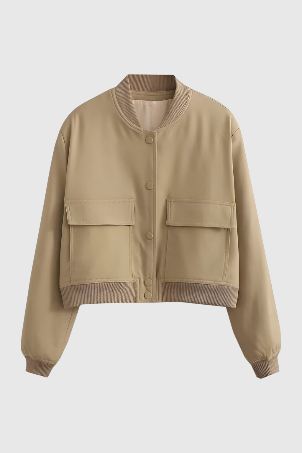 Jacket : Women's Khaki Bomber Jacket in Khaki van Vanda Liamo