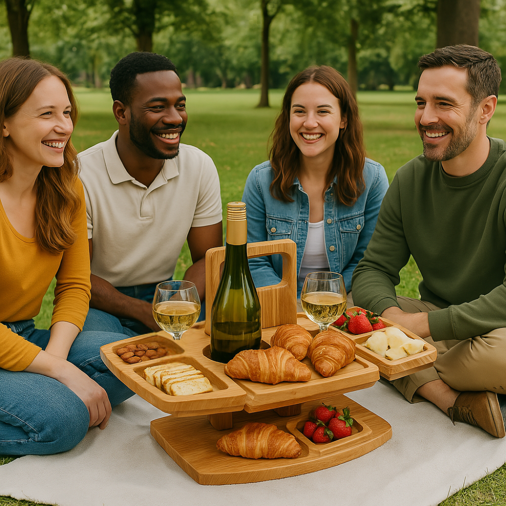 Outdoor Table : Compact Foldable Wooden Picnic Table in van Vanda Liamo