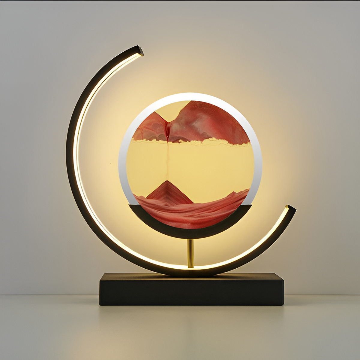 LED Sand Art Table Lamp – Kinetic Flowing Sand Design