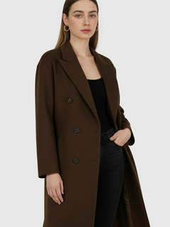 Long Brown Women's Winter Coat