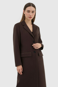 Women's Brown Long Anti-Suede Coat