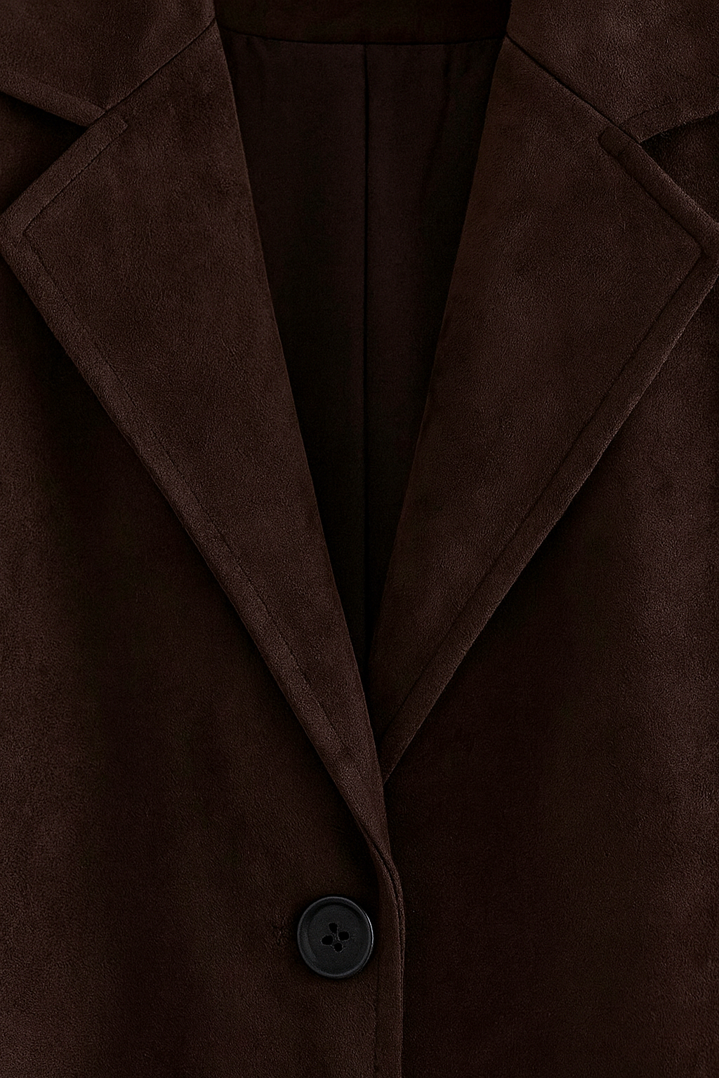 Coat : Women's Brown Long Anti-Suede Coat in van Vanda Liamo