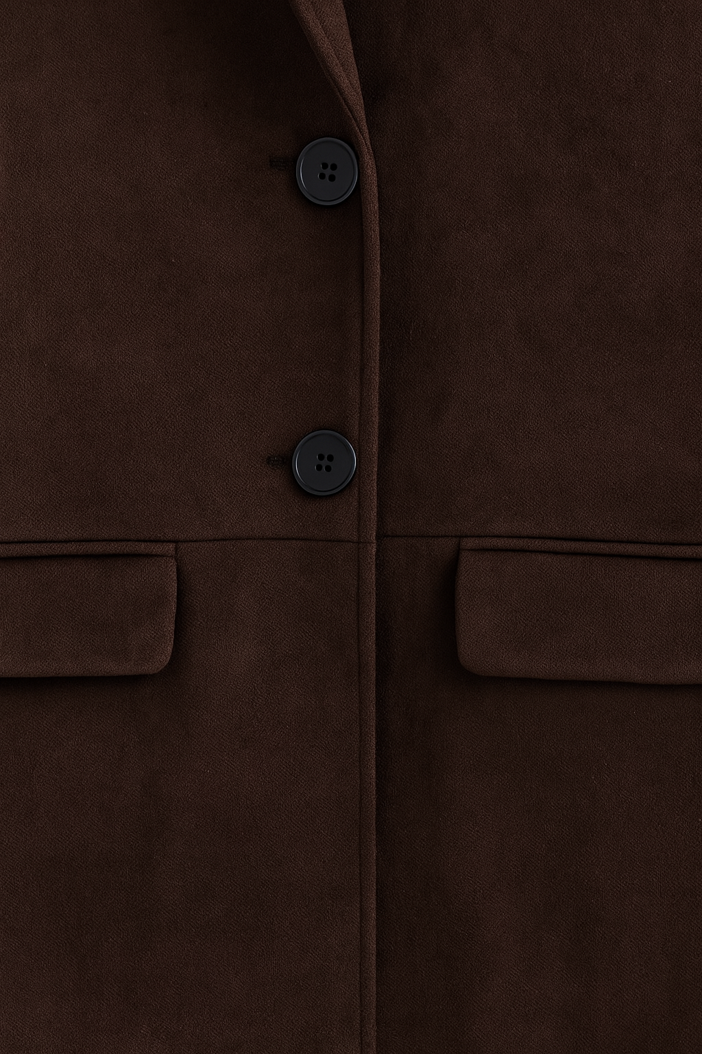 Coat : Women's Brown Long Anti-Suede Coat in van Vanda Liamo
