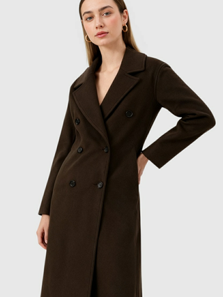 Women's Long Dark Brown Winter Coat - Warm & Stylish Outerwear