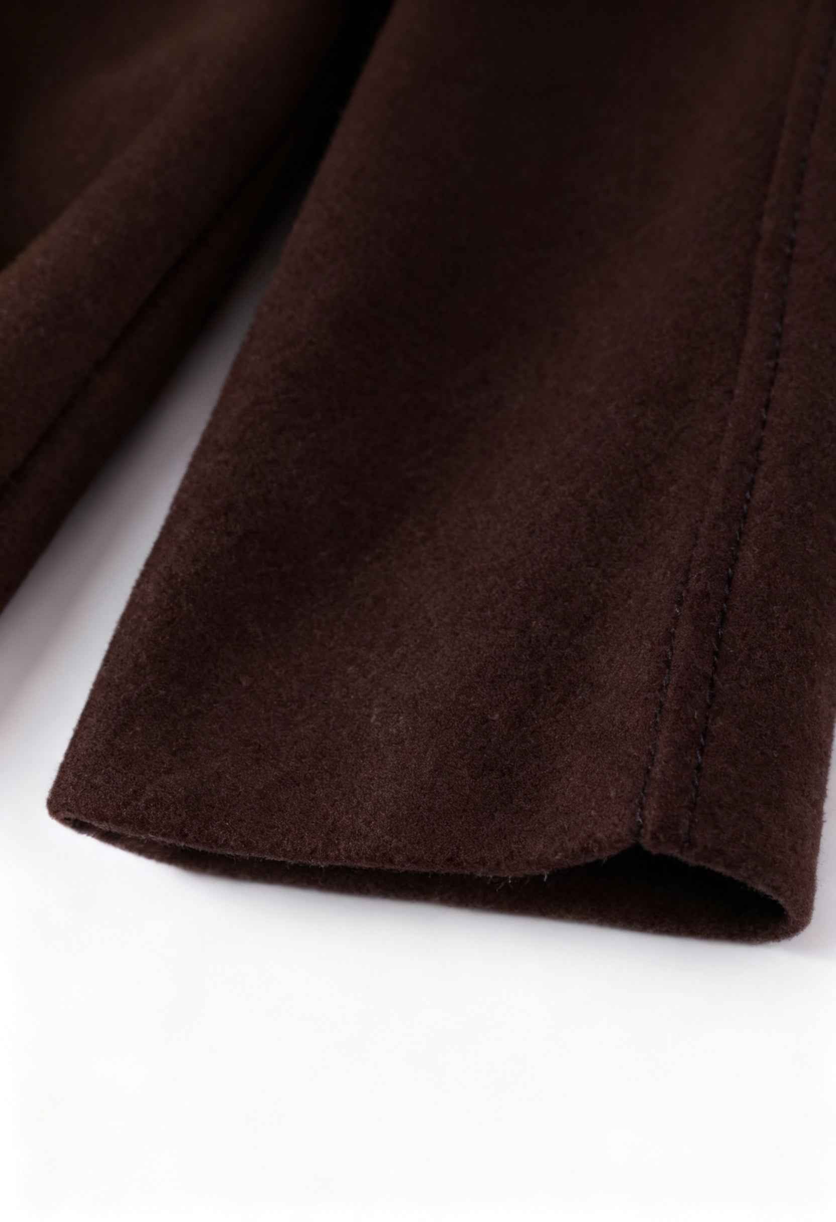 Coat : Women's Long Dark Brown Winter Coat - Warm & Stylish Outerwear in van Vanda Liamo