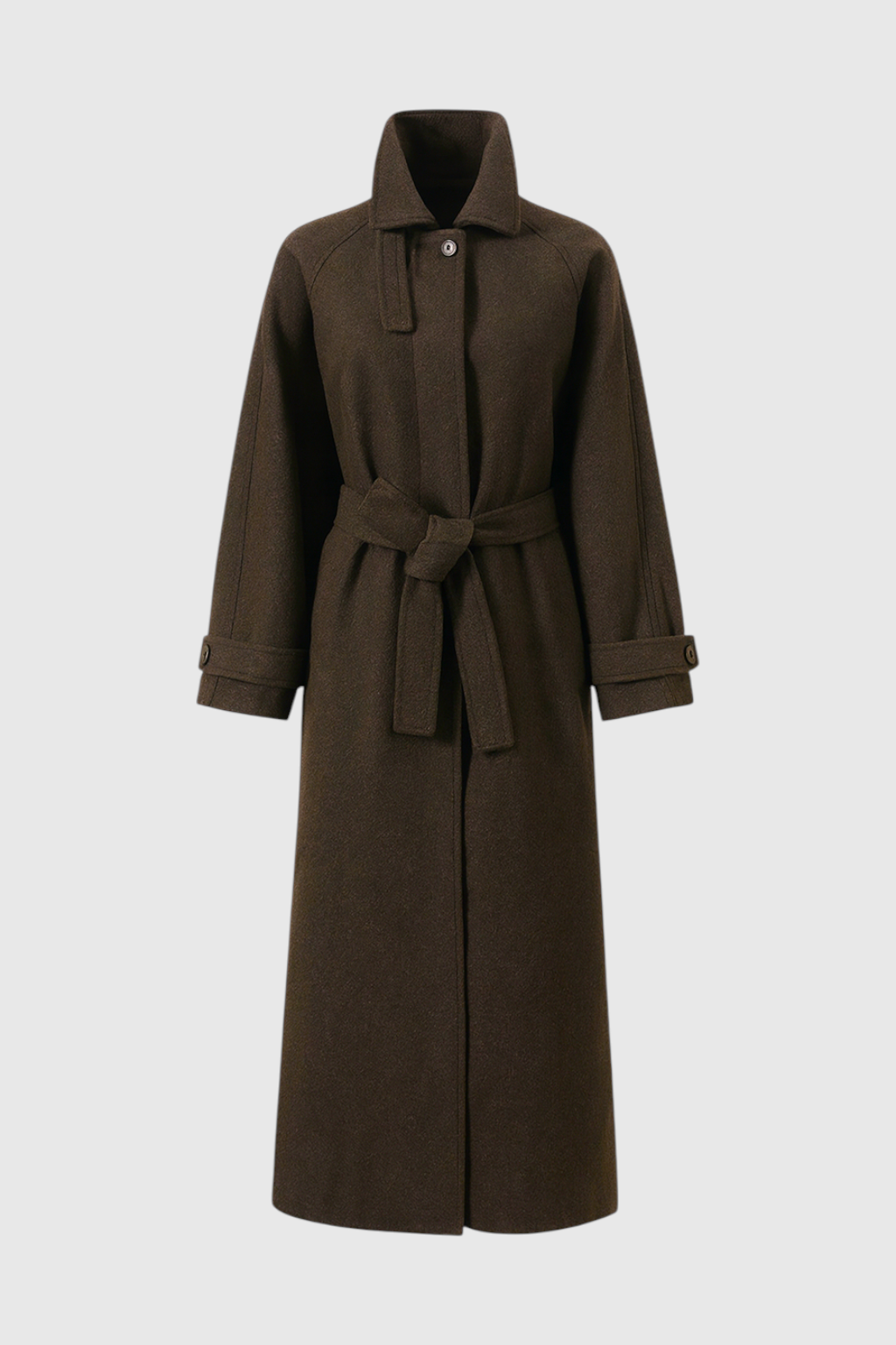 Coat : Long Women's Winter Coat in Brown in Brown van Vanda Liamo