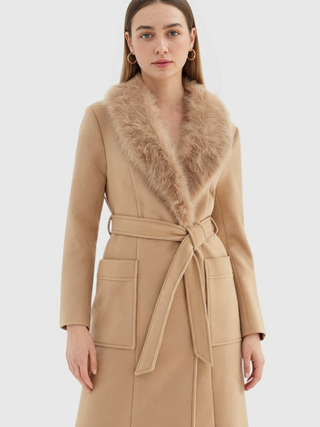 Women's Long Belted Winter Puffer Coat - Warm & Stylish Outerwear
