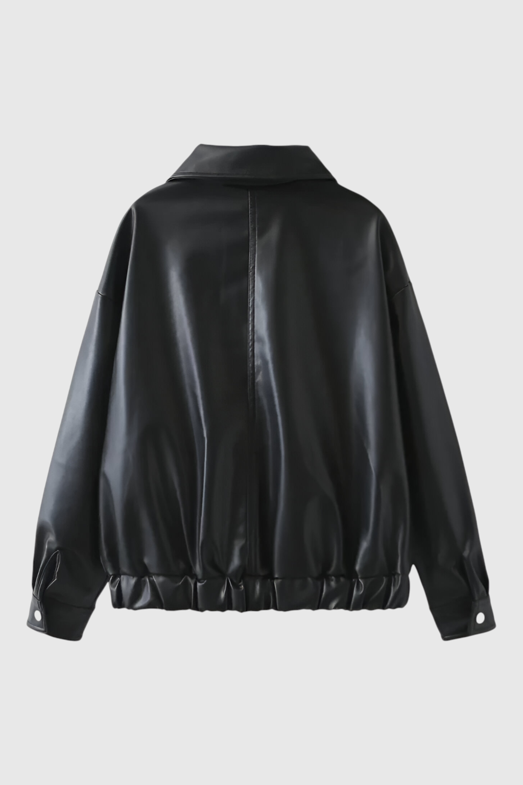 Jacket : Women's Black Faux Leather Moto Jacket - Lightweight, Everyday Style in van Vanda Liamo
