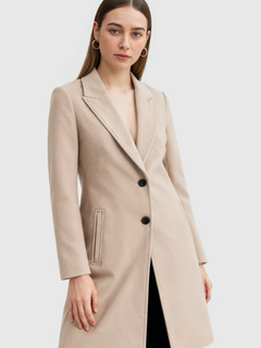 Long Women's Khaki Winter Coat