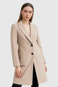 Long Women's Khaki Winter Coat