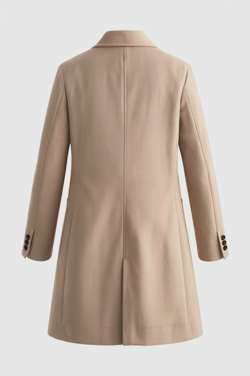 Coat : Long Women's Khaki Winter Coat in van Vanda Liamo