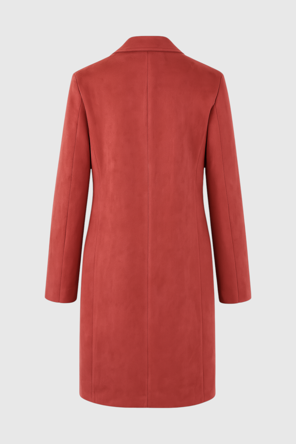 Coat : Women's Red Long Anti-Suede Coat in van Vanda Liamo
