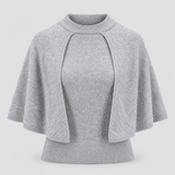 Knitted Sweater with Cape
