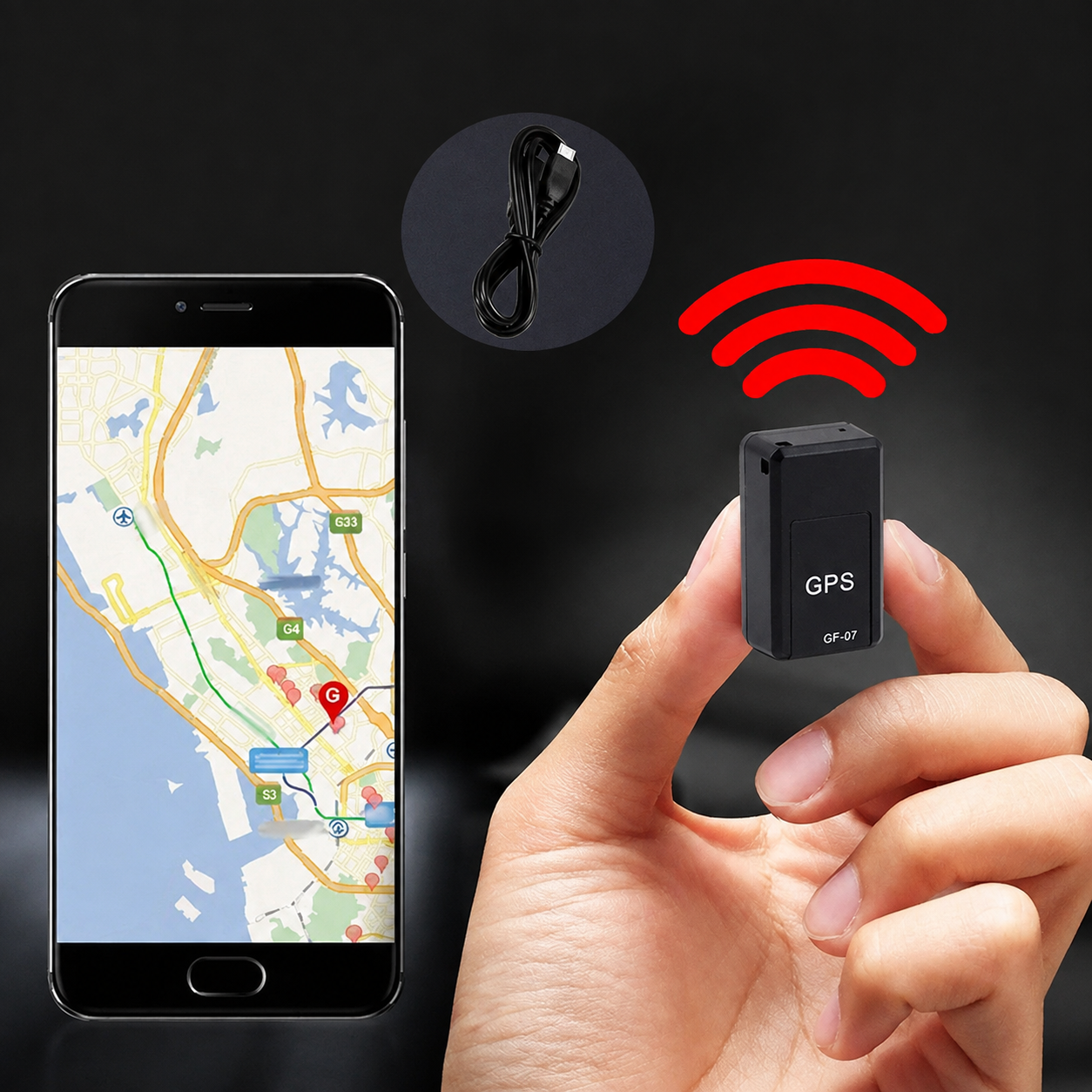 Garage & Fahrzeuge : Magnetic Mini GPS Tracker - Worldwide Tracking | No Subscription Required in van Vandaliamo