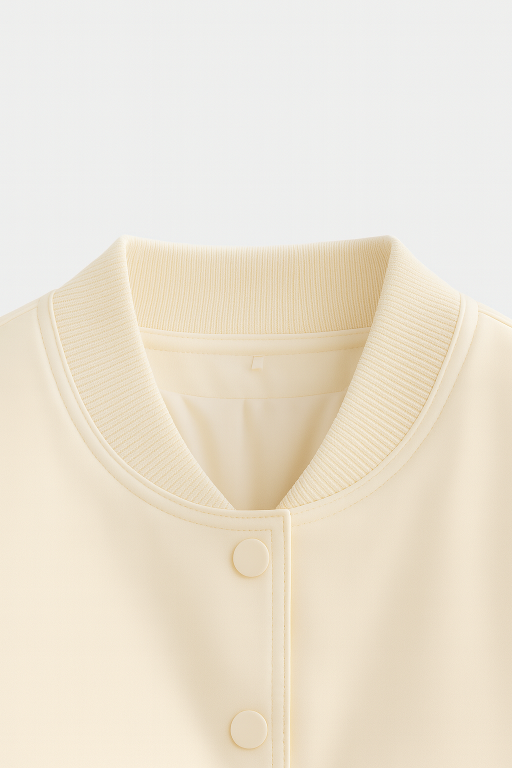 Jacket : Women's Bomber Jacket - Milk White in van Vanda Liamo