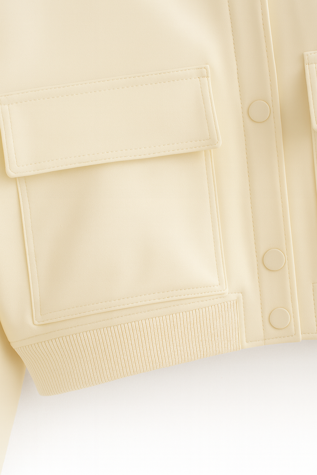 Jacket : Women's Bomber Jacket - Milk White in van Vanda Liamo