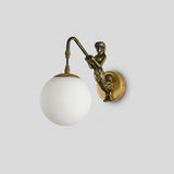 Rustic Orb Wall Lamp - Vintage Design Sconce