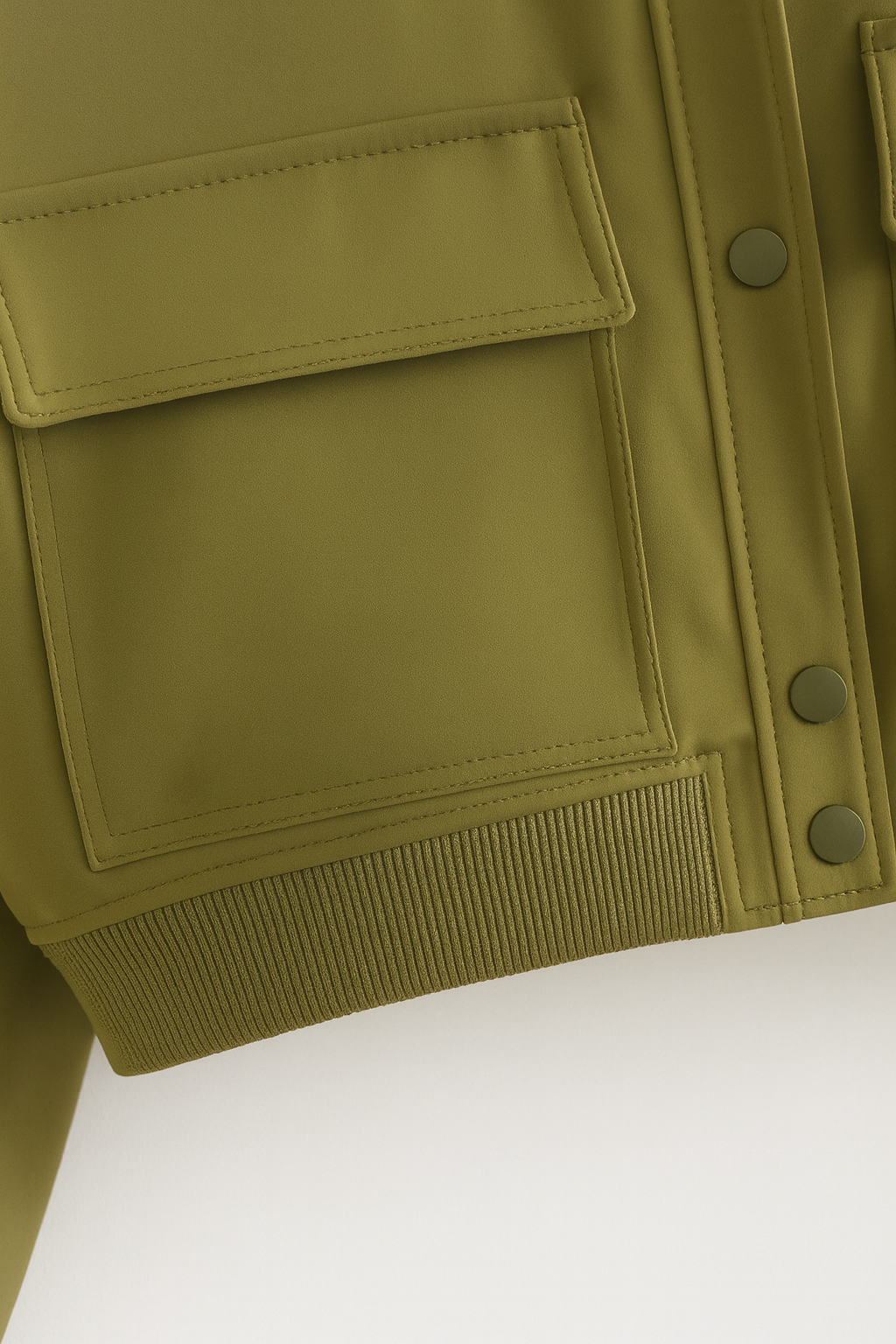 Jacket : Women's Bomber Jacket - Military Green in van Vanda Liamo