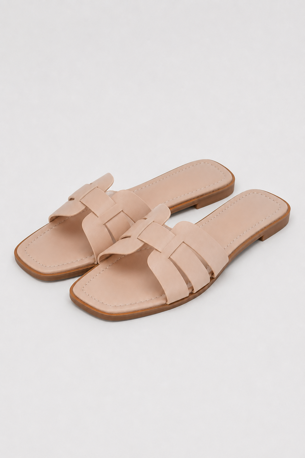 sandals : Minimalist Interlaced Strap Flat Sandals – Effortless Polish & Summer Style in van Vandaliamo