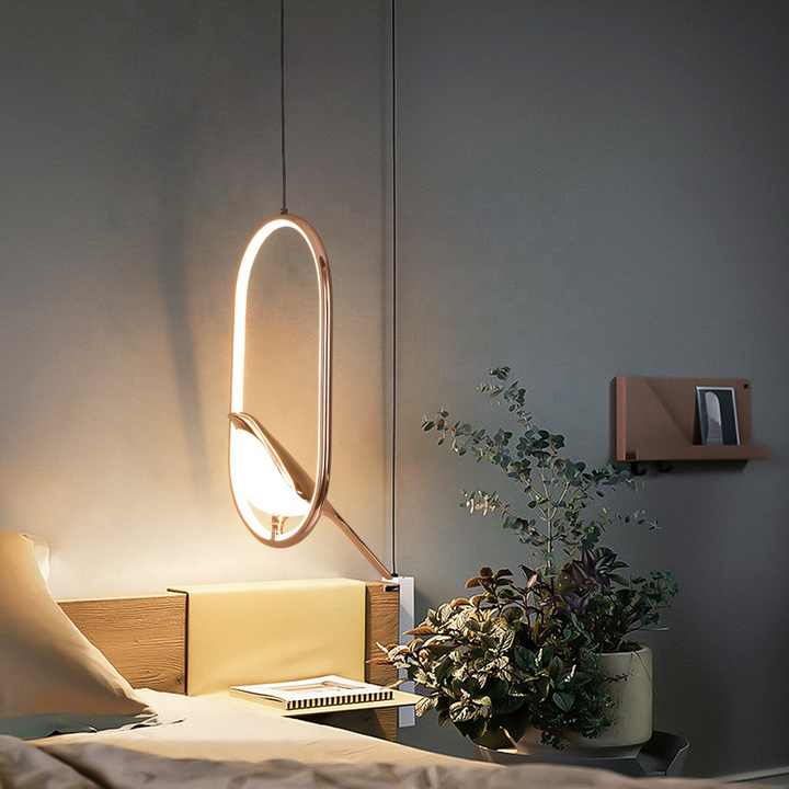 Golden Bird Pendant Lamp – LED Sculpture Ceiling Light