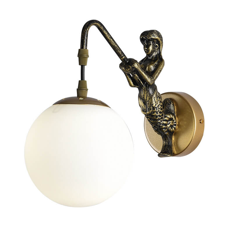 Home Decor : Rustic Orb Wall Lamp - Vintage Design Sconce in van Vandaliamo