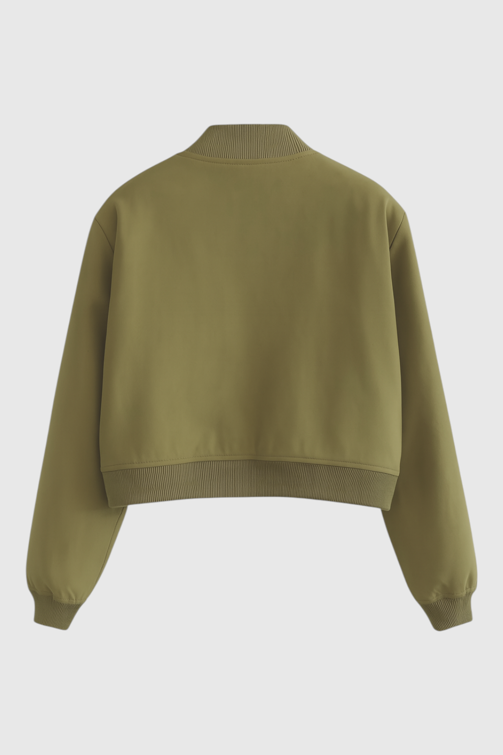 Jacket : Women's Bomber Jacket - Olive Green in van Vanda Liamo