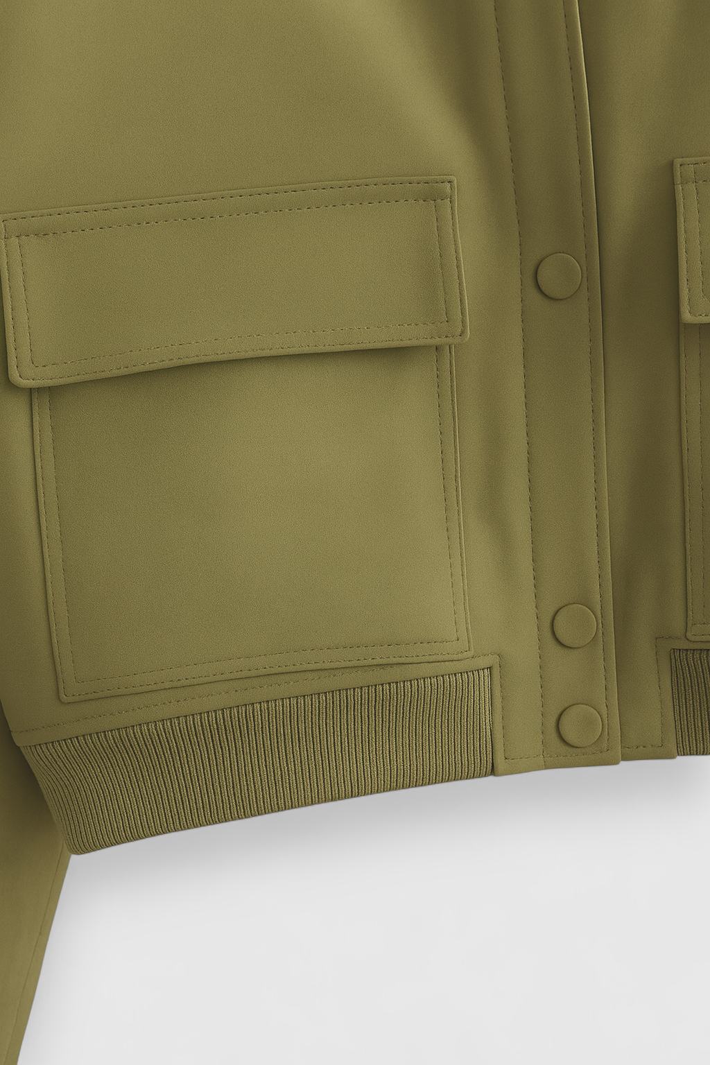 Jacket : Women's Bomber Jacket - Olive Green in van Vanda Liamo