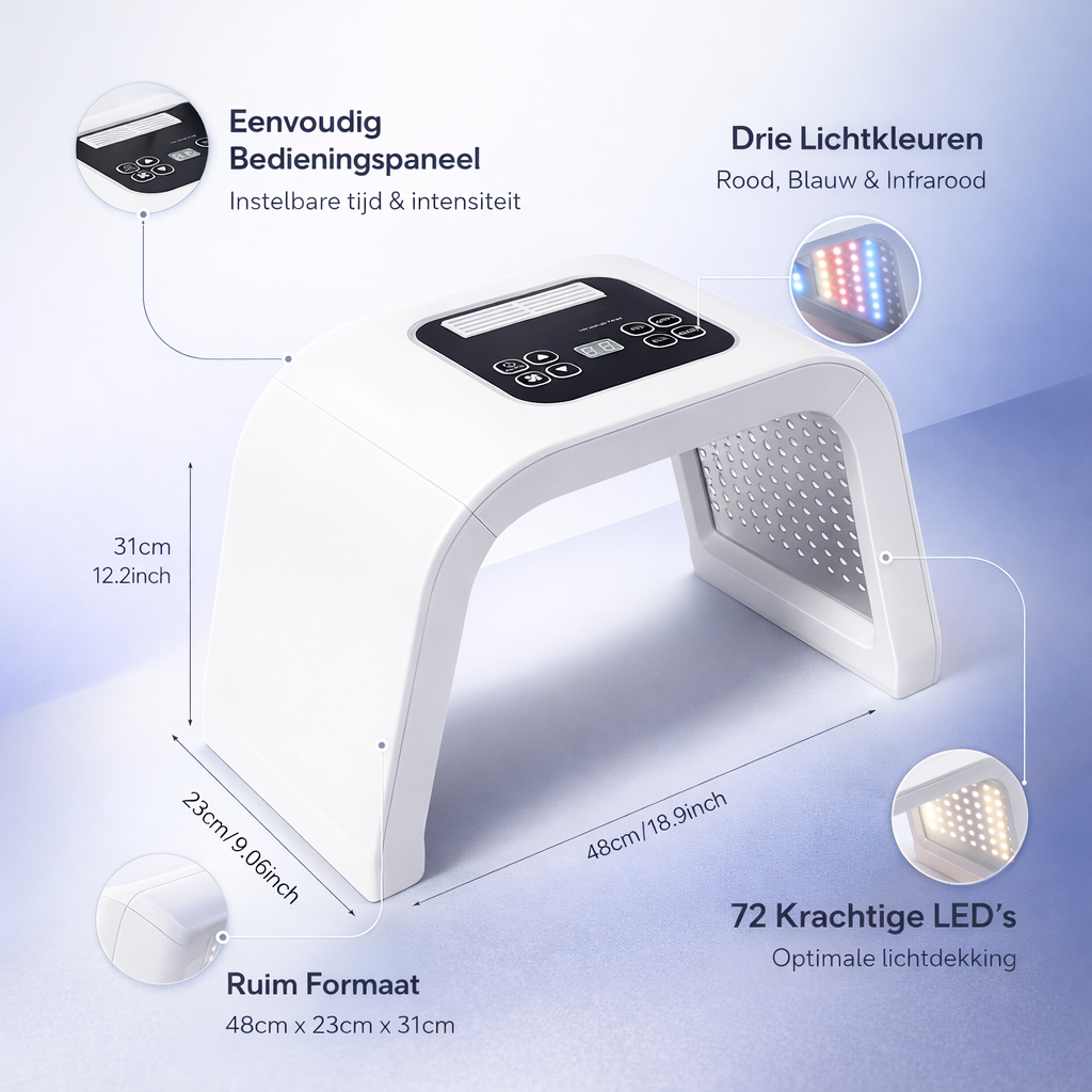 Wellness : LED Light Therapy Face Mask - Skincare Device in van Vandaliamo