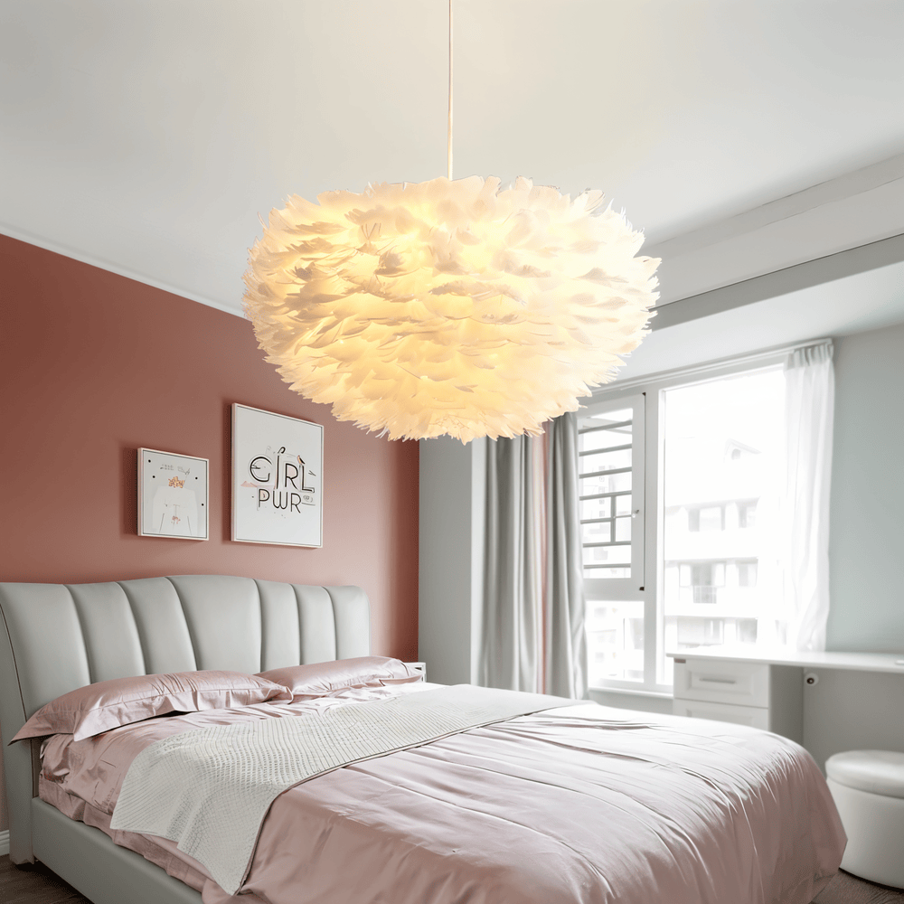 Pendant Light : Feathered Sphere Pendant Lamp in van Vandaliamo