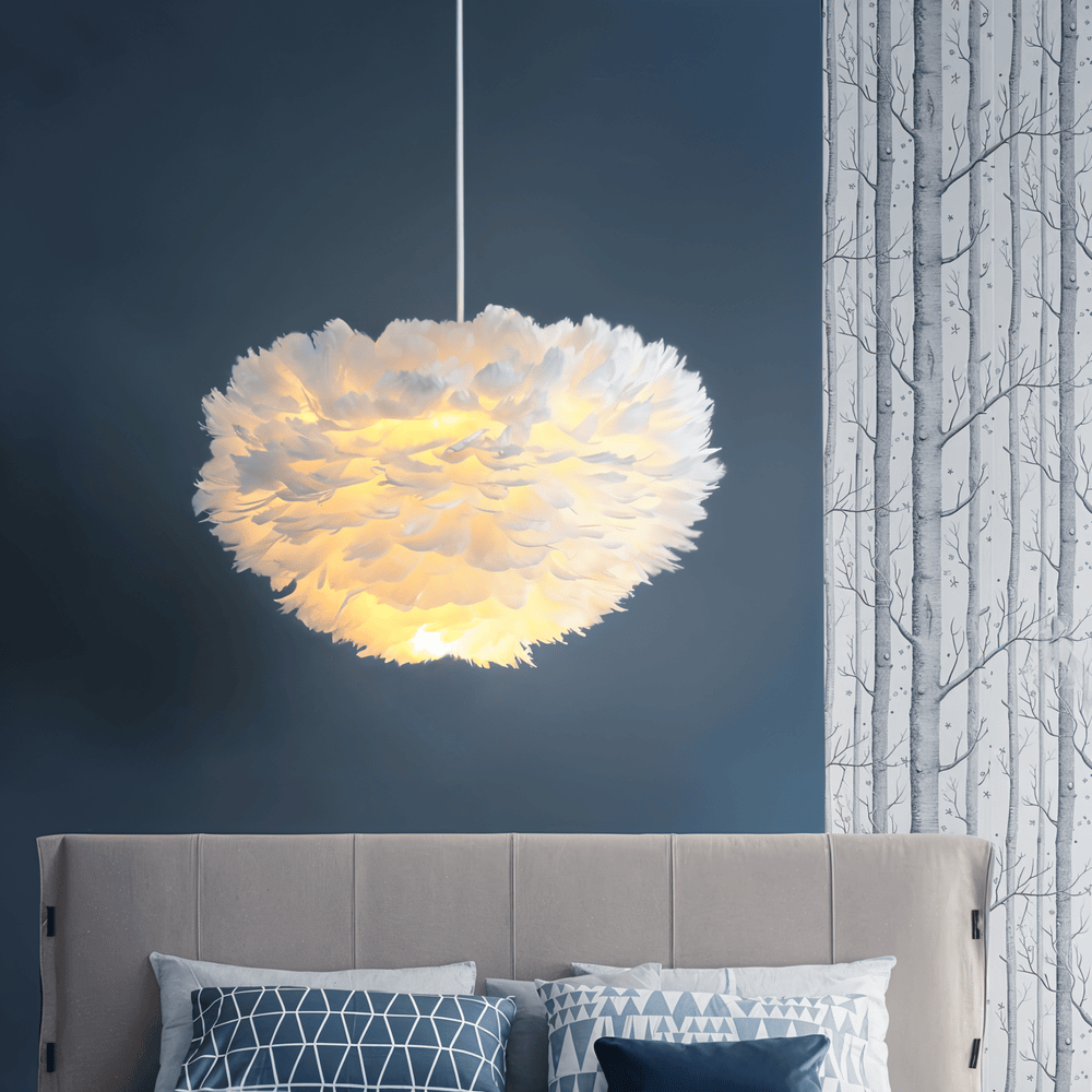 Pendant Light : Feathered Sphere Pendant Lamp in van Vandaliamo