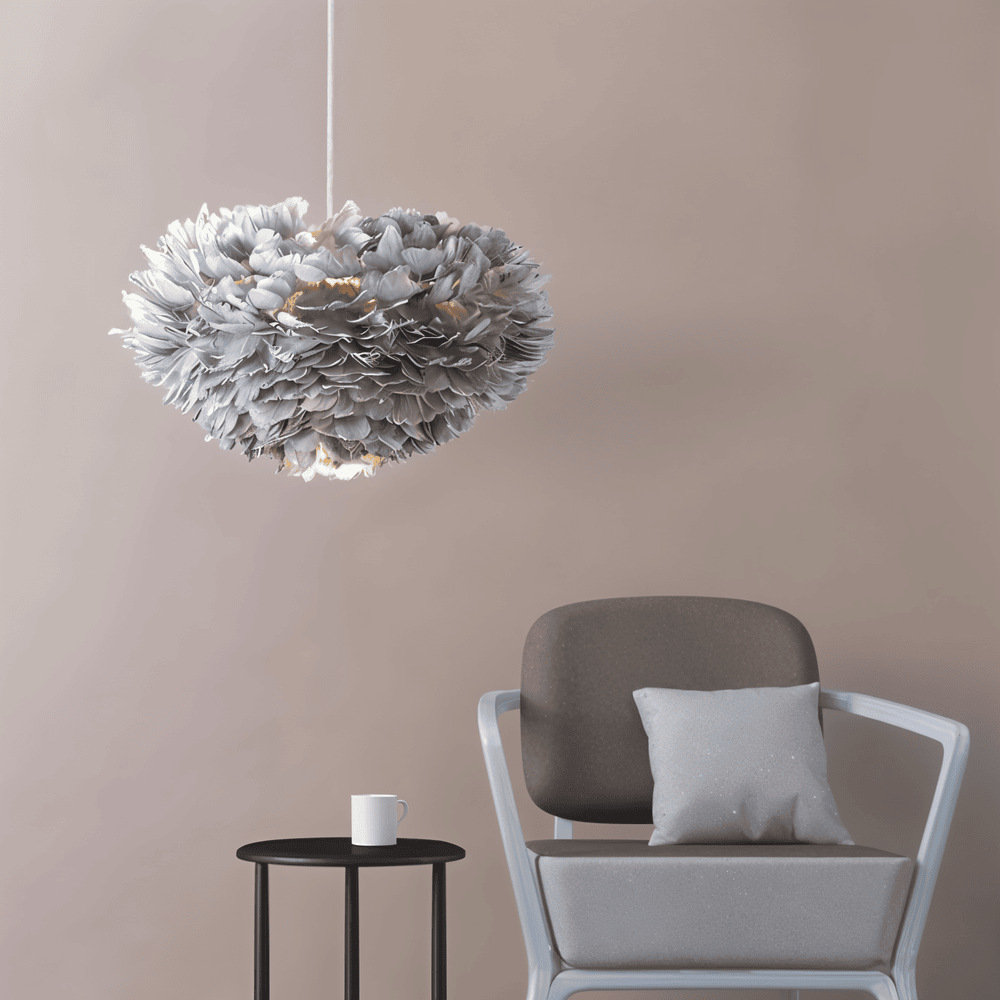 Pendant Light : Feathered Sphere Pendant Lamp in van Vandaliamo