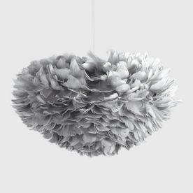 Pendant Light : Feathered Sphere Pendant Lamp in Grey van Vandaliamo