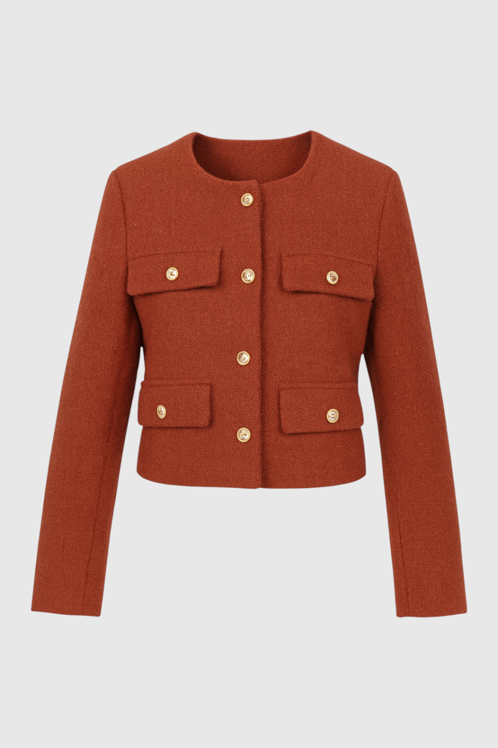 Jacket : Women's Orange-Red Winter Short Jacket in Oranje-rood van Vanda Liamo