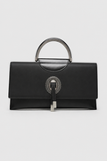 Ornate Medallion Handbag – Structured Silhouette with Sculptural Handle