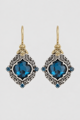 Ornate Vintage-Style Crystal Drop Earrings – Occasion Chic & Evening Glamour