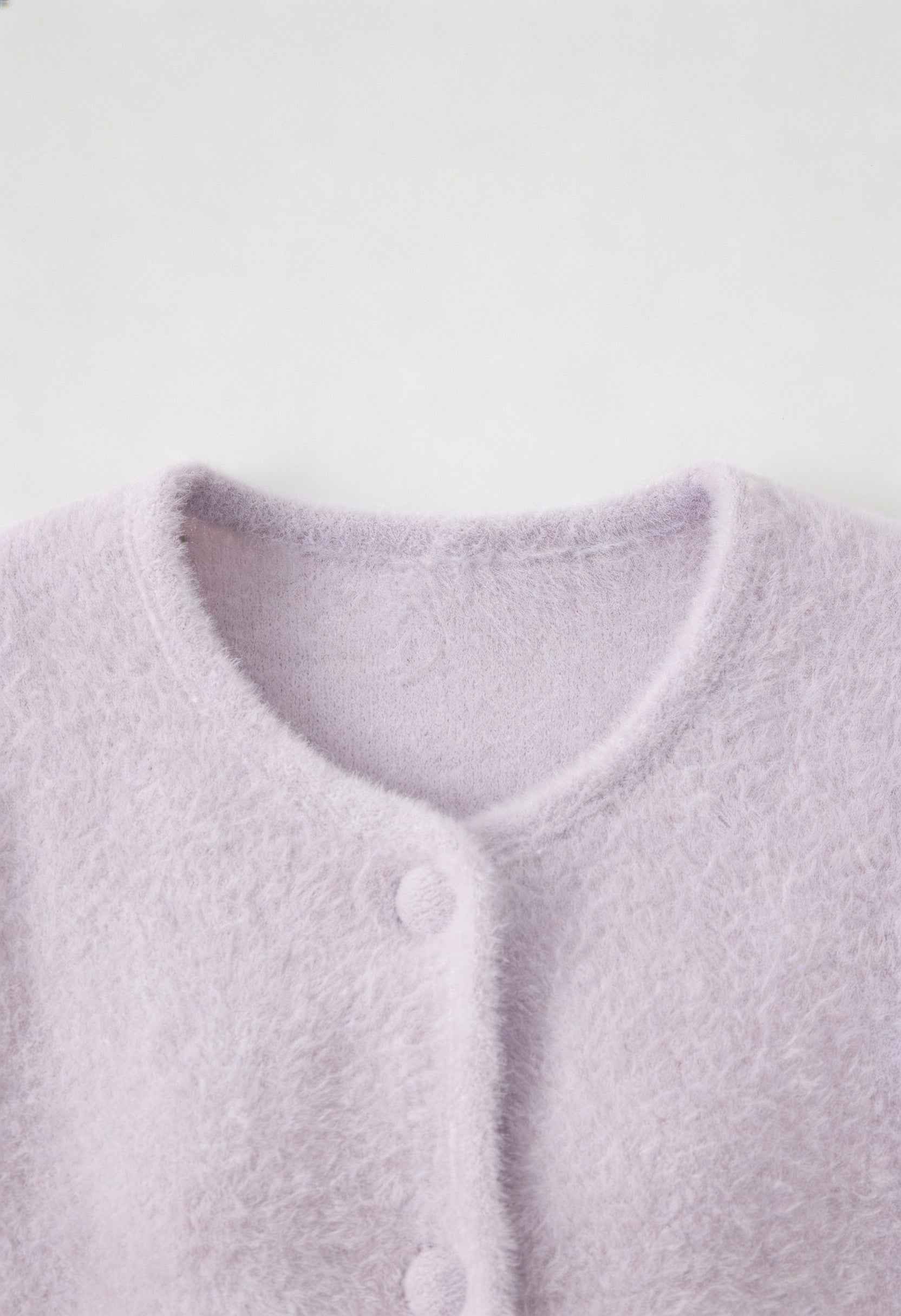 Cardigan : Women's Purple Knitted Long Sleeve Cardigan with O-Neck in van Vanda Liamo