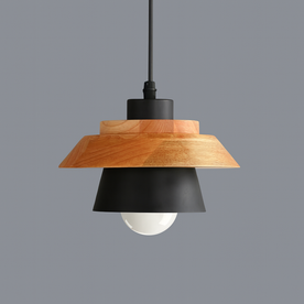 Home Decor/Pendant Lights : Odelle - Nordic Wood and Metal Pendant Light in van Vanda Liamo