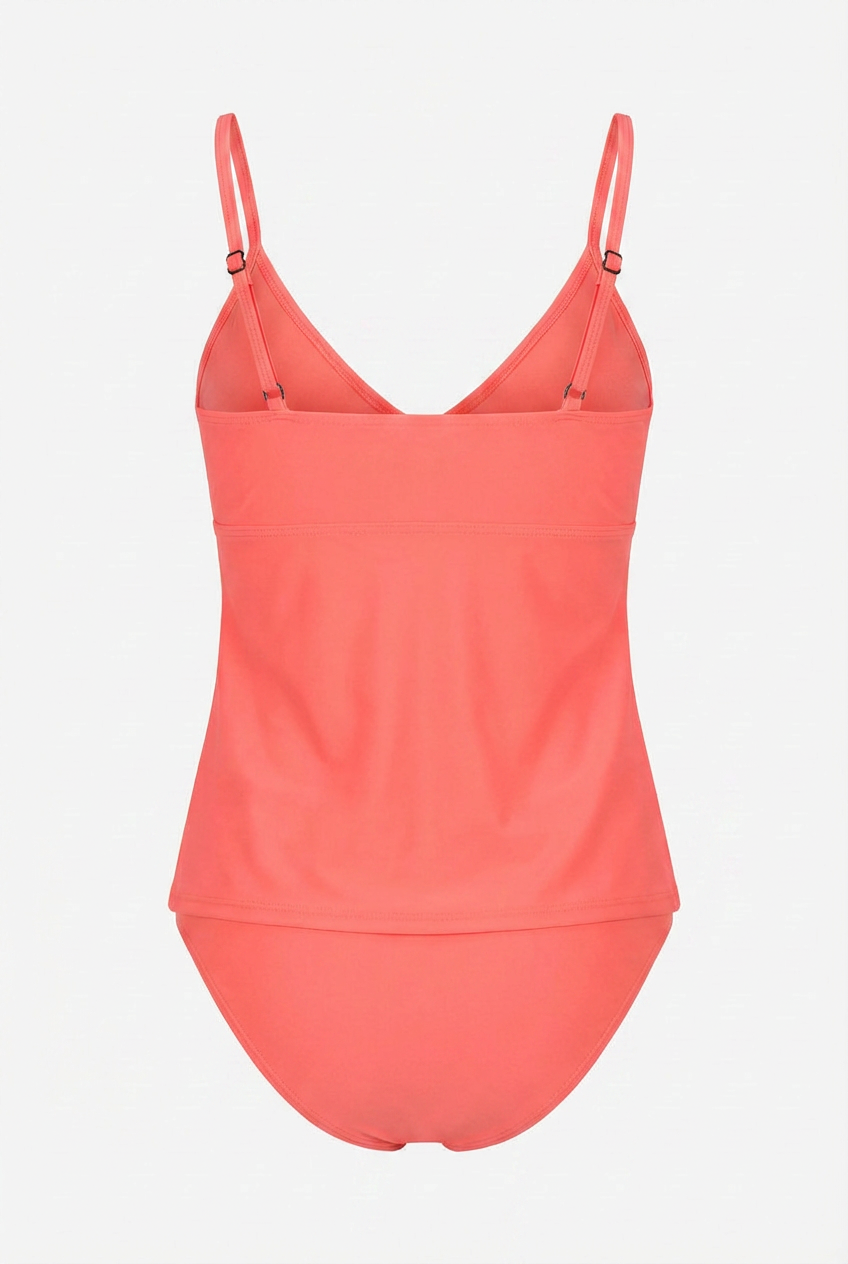 Two-Piece Swimsuit : Pink Ruffle Bikini Set - Elegant Two Piece Swimsuit in van Vanda Liamo