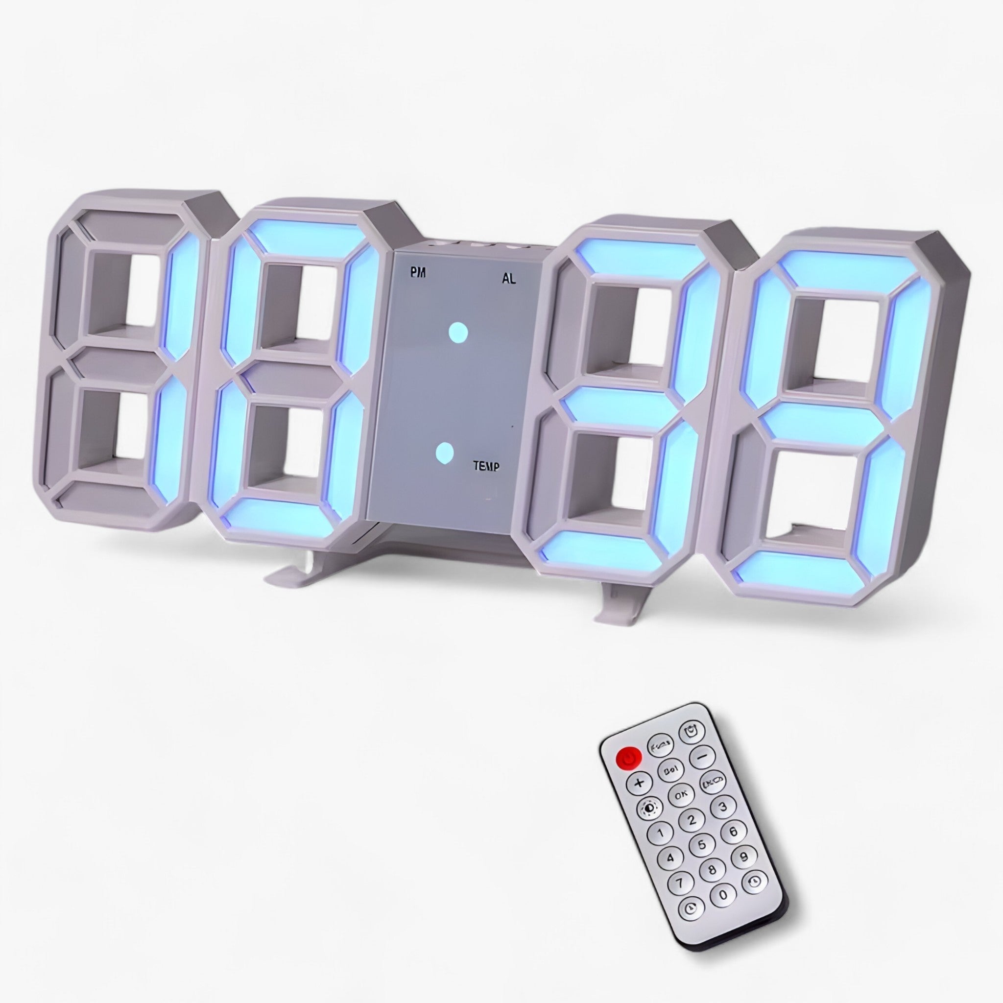 NordiClock | Vækkeur og digital ur - Multifunktionel elektronisk skærm - R Hvid blå - other - {{ product_tags }