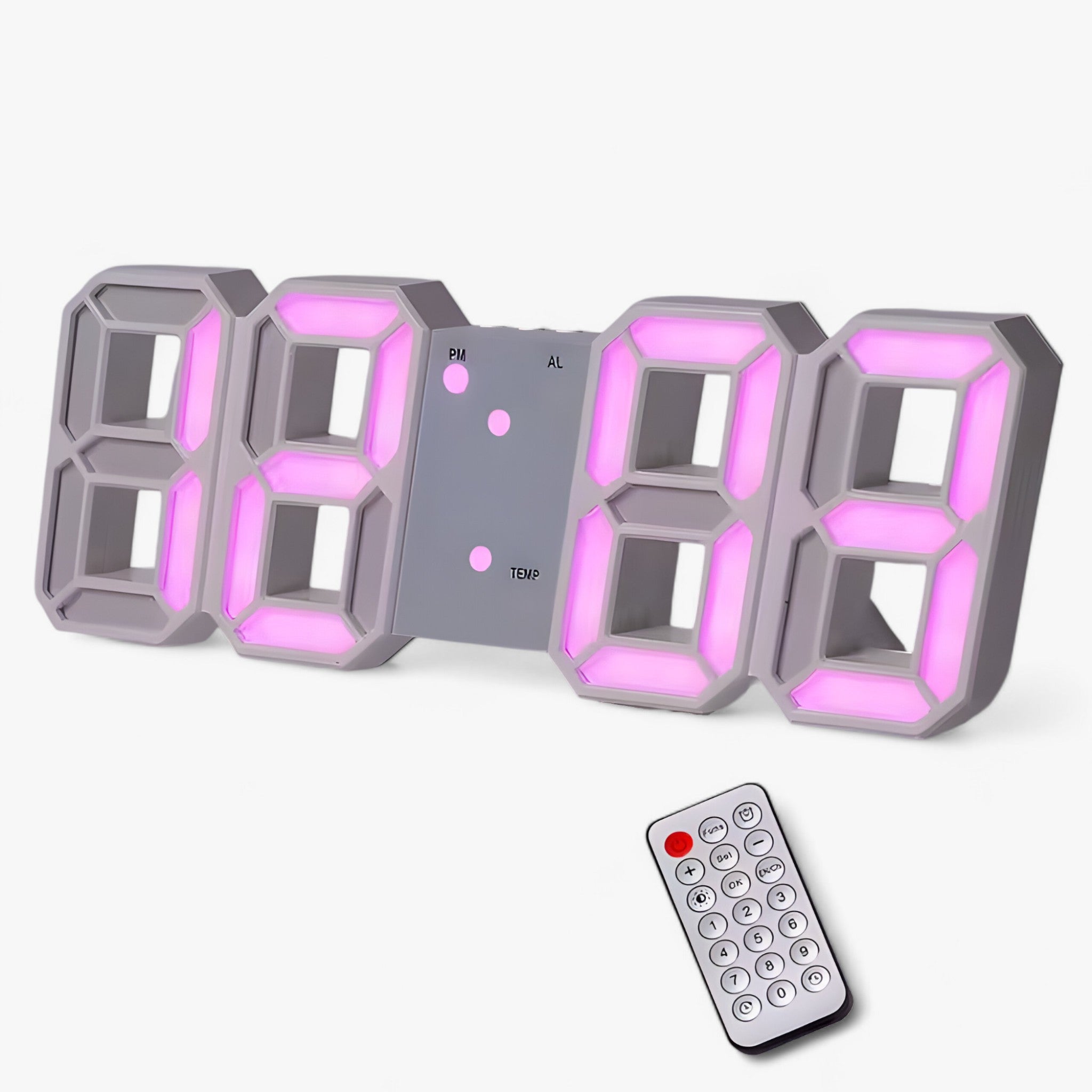 NordiClock | Vækkeur og digital ur - Multifunktionel elektronisk skærm - R Hvid violet - other - {{ product_tags }