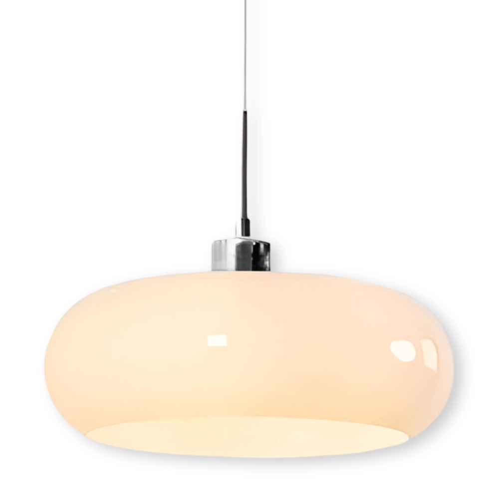 Home Decor : Cirquella Bauhaus Glass Pendant Lamp - Circular Design in White van Vandaliamo