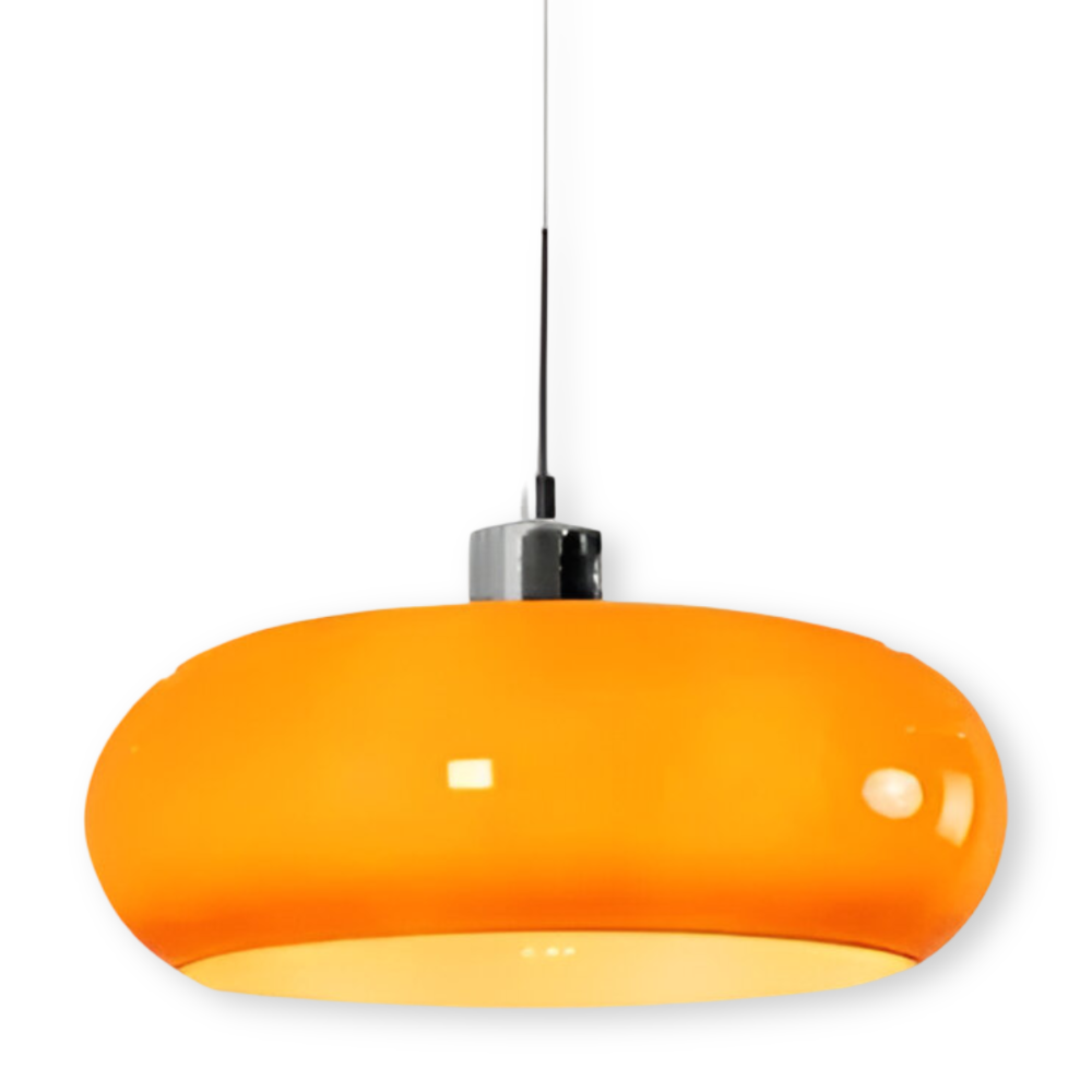 Home Decor : Cirquella Bauhaus Glass Pendant Lamp - Circular Design in Orange van Vandaliamo
