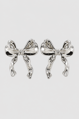 Ribbon Bow Earrings – Delicate Charm for Day to Night