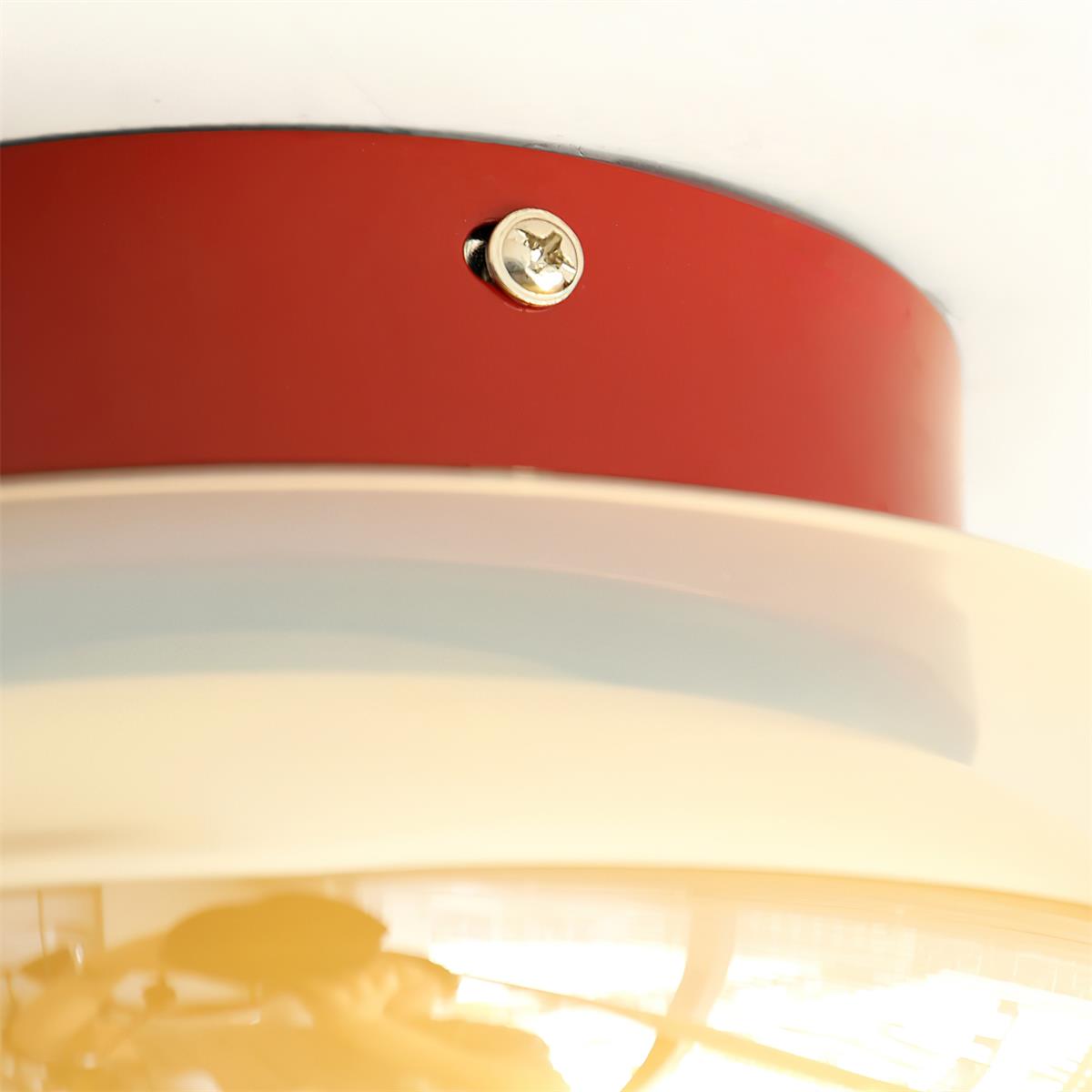 Retro Glass Flush Mount LED Ceiling Light - 3 Color Temps